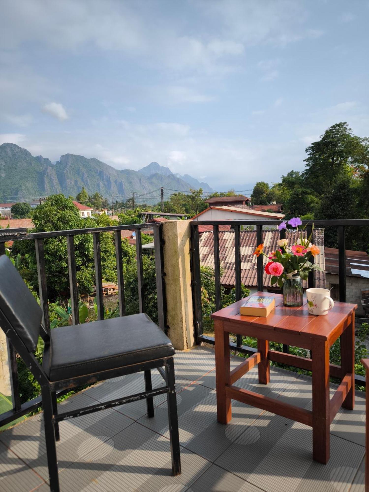 Dok Champa Resort Vang Vieng Bagian luar foto